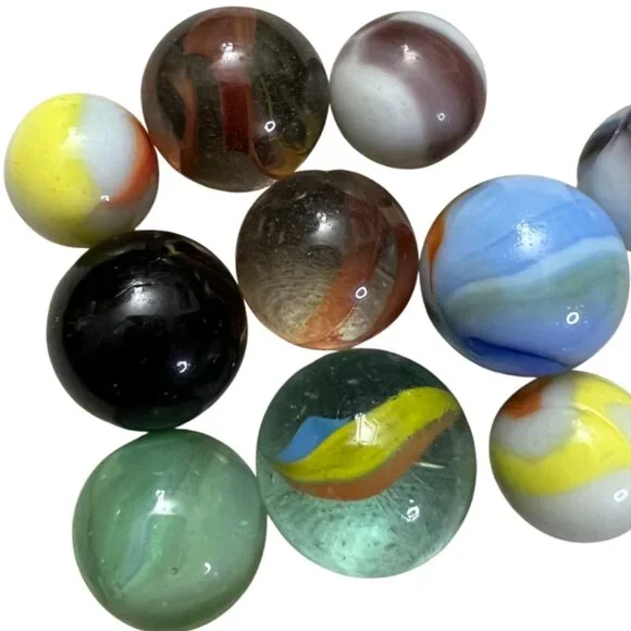 marbles vintage lot assortment of different types and colors 200 marble Pieces - Picture 12 of 15